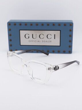 Gucci GG2028O 004 Square Eyeglasses - Crystal 50mm